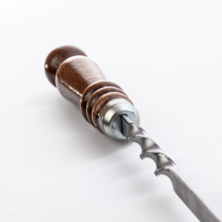 Шампур нержавеющий 670*12*3 мм с деревянной ручкой в Абакане