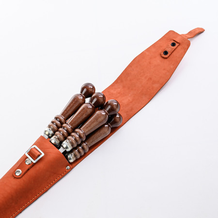 A set of skewers 670*12*3 mm in an orange leather case в Абакане