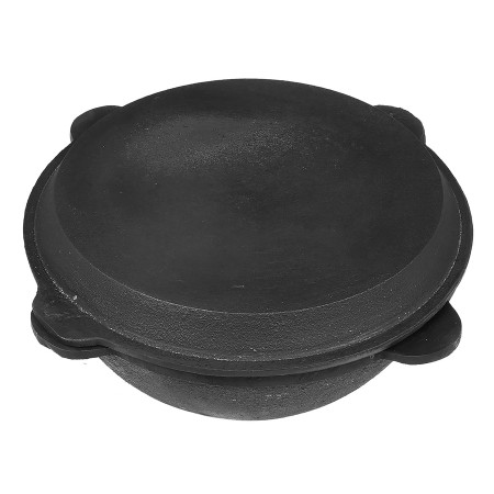 Cast iron cauldron 8 l flat bottom with a frying pan lid в Абакане