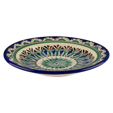 Тарелка плоская Риштанская Керамика 17 см. синяя в Абакане
