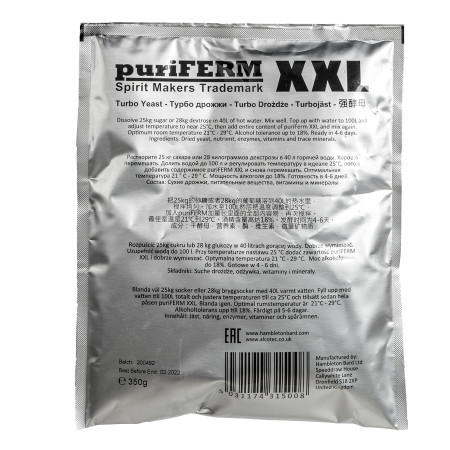 Turbo yeast alcohol "PuriFerm XXL" (350 gr) в Абакане