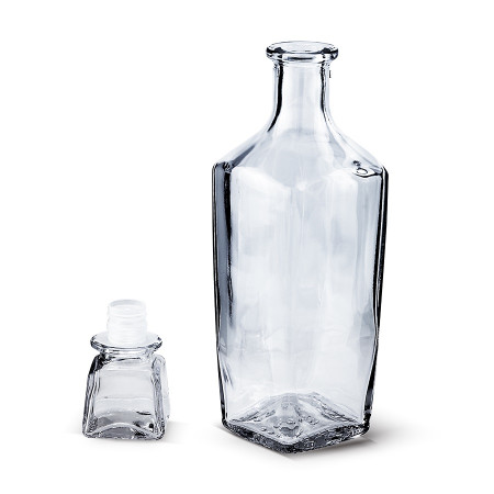Бутылка (штоф) "Элегант" стеклянная 0,5 литра с пробкой  в Абакане