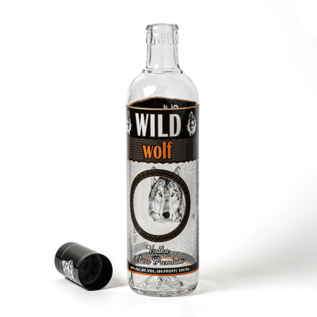 Бутылка сувенирная "Волк" 0,5 литра в Абакане