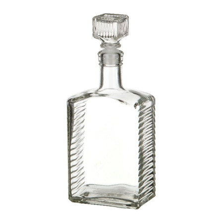 Бутылка (штоф) "Кристалл" стеклянная 0,5 литра с пробкой  в Абакане